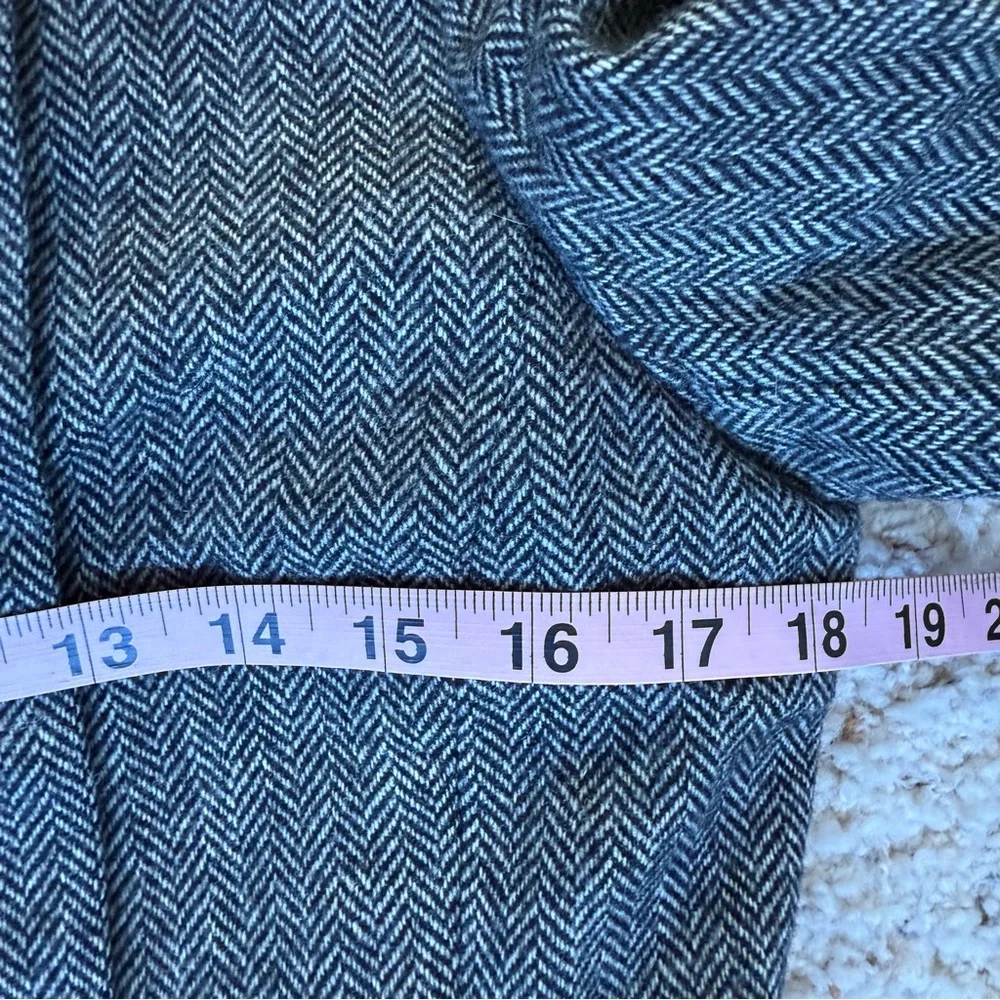 J.Crew Herringbone 100% Wool Norfolk Jacket Preppy Collegiate Timeless Size 10 - Picture 7 of 10